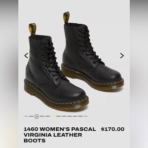 1460 Women’s Pascal Virginia Leather Dr.Martens Black Amazing Condition Size 5